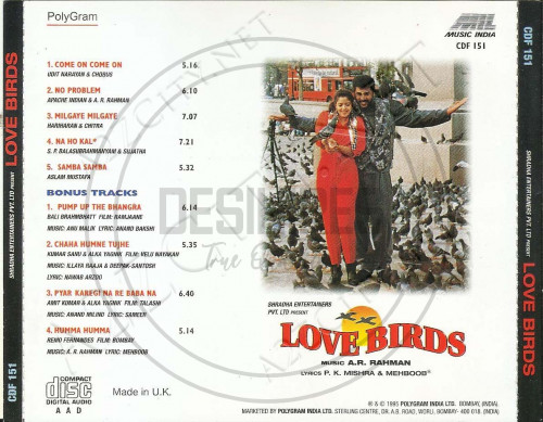 Love Birds Back
